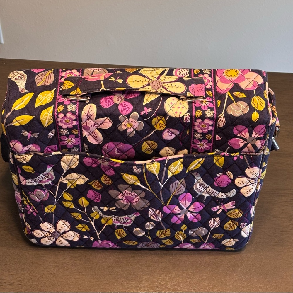 Vera Bradley Blue Purple Floral Quilted Women's Multi-purpose Bag - Picture 6 of 16